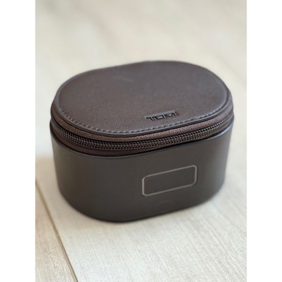 Tumi Other - NWOT Tumi 4.25" Leather Zip Around Travel Single Watch Case Roll Box Dark Brown
